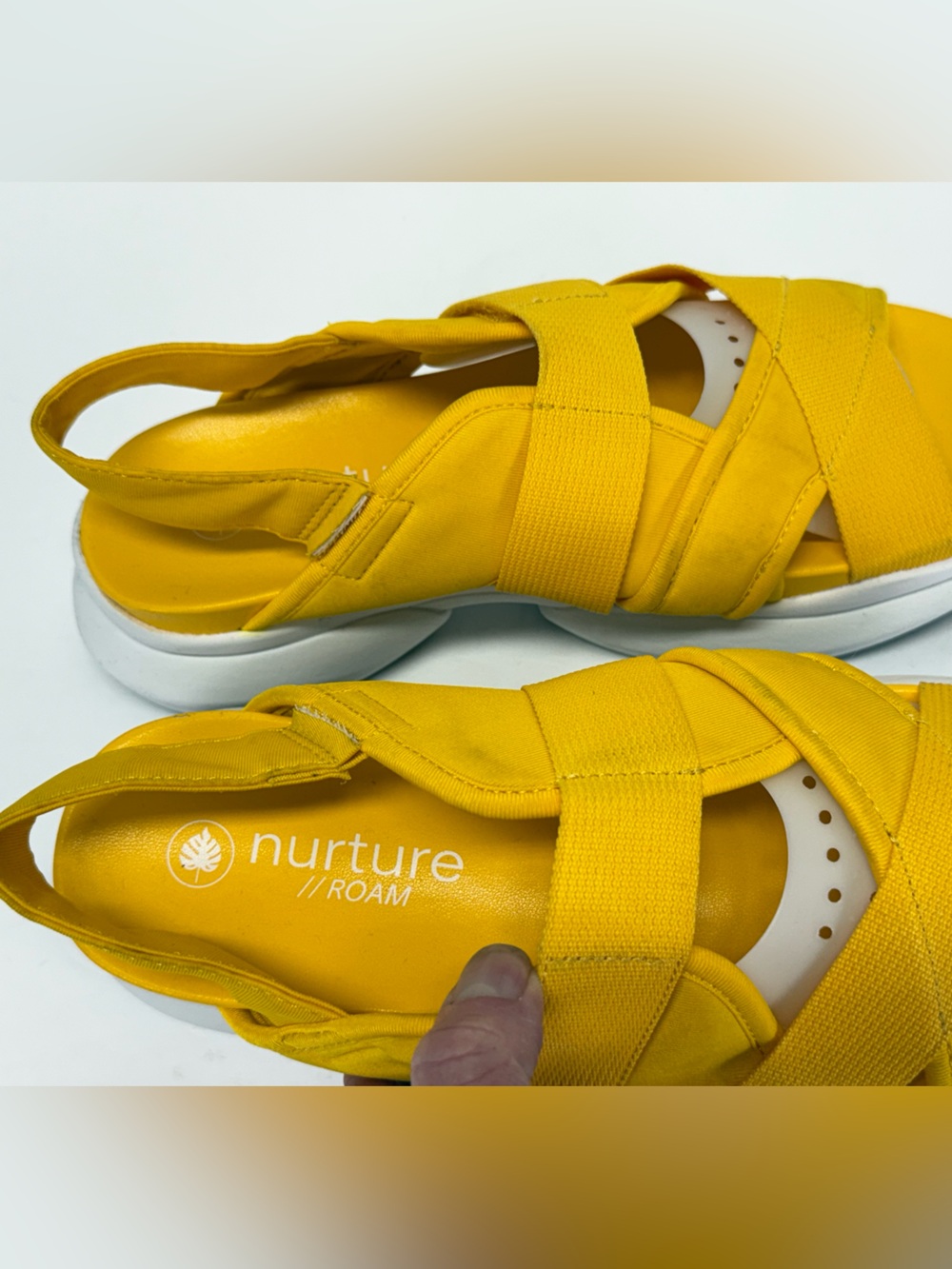 NURTURE Yellow Neoprene ROAM Athletic Sandals size 9.5